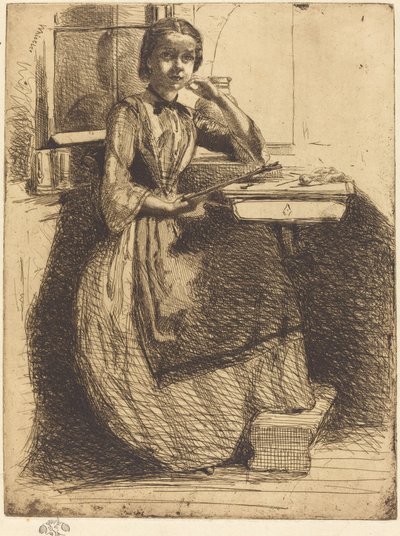 ハイデルベルグのグレッチェン 作： James Abbott McNeill Whistler
