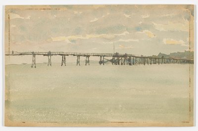 グレイ アンド シルバー - ピア、サウスエンド 作： James Abbott McNeill Whistler