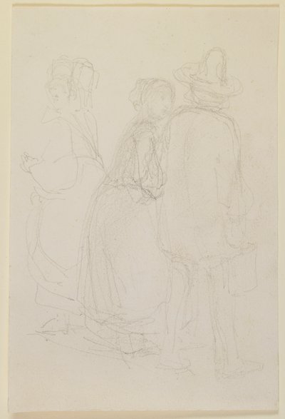 3 人の立像のグループ 作： James Abbott McNeill Whistler