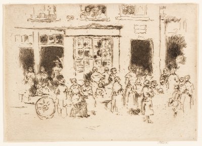 ハイストリート、ブリュッセル 作： James Abbott McNeill Whistler
