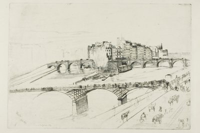 都市の島、パリ 作： James Abbott McNeill Whistler