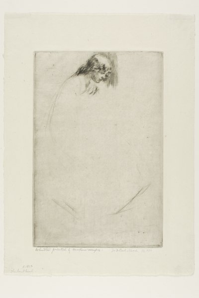 ジョーの曲がった頭 作： James McNeill Whistler