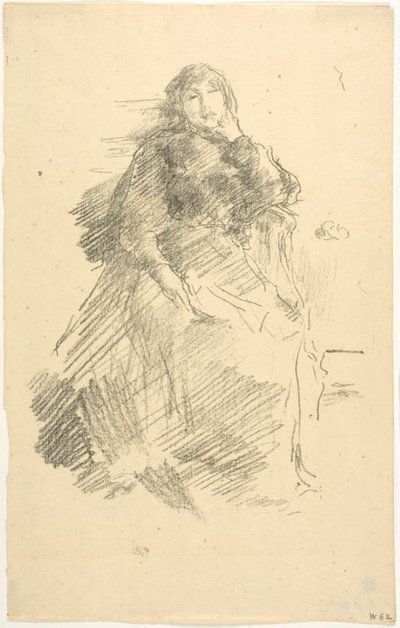 美しい怠惰な女性 作： James Abbott McNeill Whistler