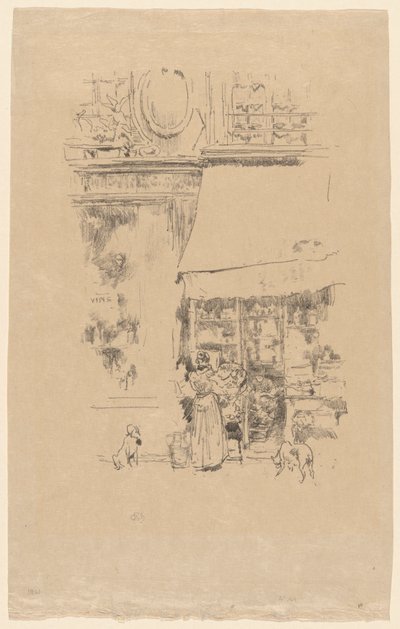 グルネル通りのフルーティエール 作： James McNeill Whistler
