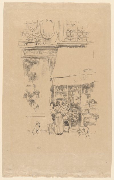 グルネル通りのフルーティエール 作： James Abbott McNeill Whistler