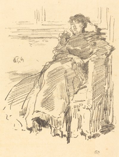 赤いドレス 作： James Abbott McNeill Whistler