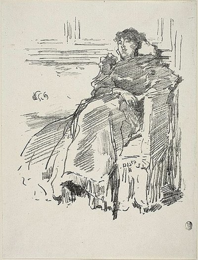 赤いドレス 作： James Abbott McNeill Whistler