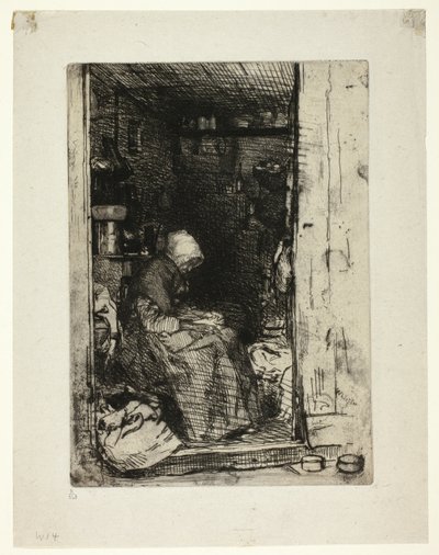 La Vieille aux Loques (ぼろきれのおばあさん) 作： James Abbott McNeill Whistler