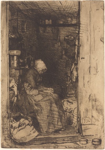 ぼろきれのおばあさん 作： James Abbott McNeill Whistler