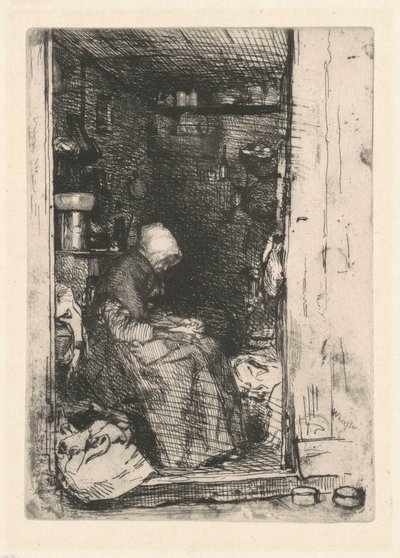 ぼろきれのおばあさん 作： James Abbott McNeill Whistler