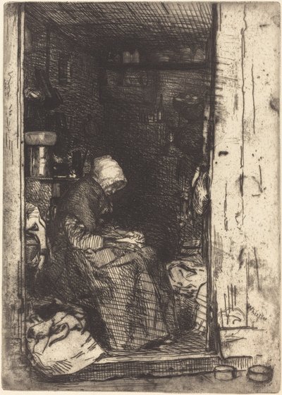 ぼろきれのおばあさん 作： James Abbott McNeill Whistler