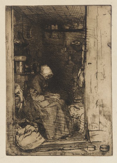 ぼろきれのおばあさん 作： James Abbott McNeill Whistler