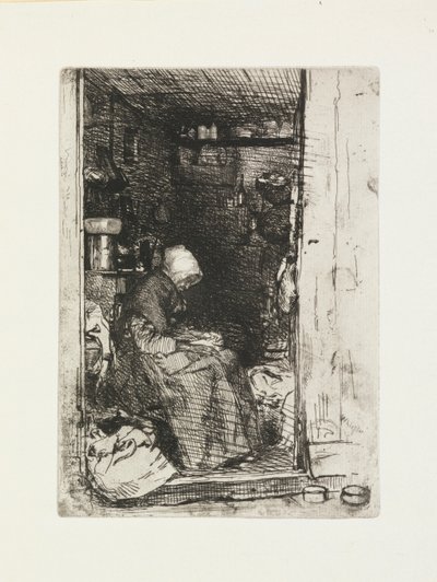 ぼろきれのおばあさん 作： James Abbott McNeill Whistler