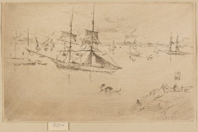 ラグーン--正午 作： James Abbott McNeill Whistler