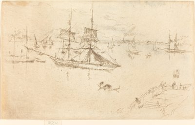 ラグーン: 正午 作： James Abbott McNeill Whistler