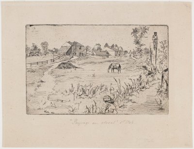 馬のある風景 作： James Abbott McNeill Whistler