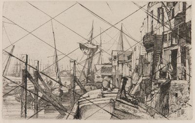 ライムハウス 作： James Abbott McNeill Whistler