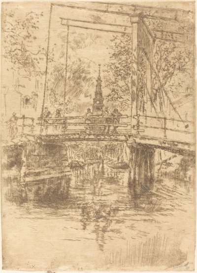 小さな跳ね橋、アムステルダム 作： James Abbott McNeill Whistler