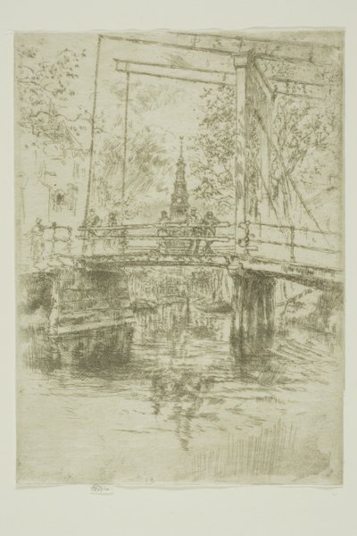 小さな跳ね橋、アムステルダム 作： James Abbott McNeill Whistler
