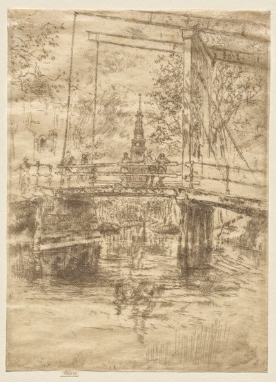 小さな跳ね橋、アムステルダム 作： James McNeill Whistler