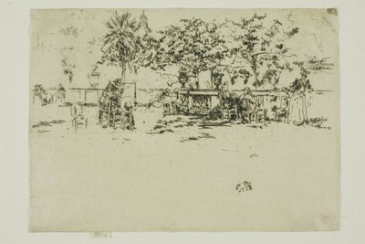 リトル テラス、リュクサンブール公園 作： James Abbott McNeill Whistler