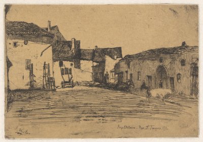 フランスのセットからのリヴァーダン (Douze Eaux-Fortes d 作： James Abbott McNeill Whistler