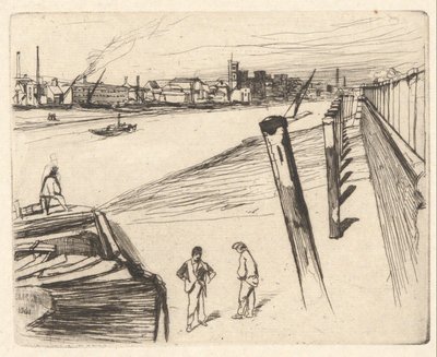 テムズ川のセットからのミルバンク 作： James Abbott McNeill Whistler
