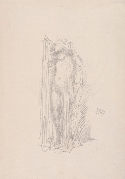 モデル・ドレーピング 作： James McNeill Whistler