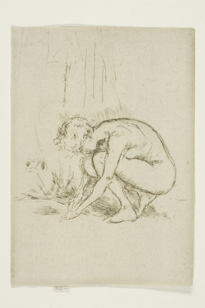 モデルの前かがみ 作： James Abbott McNeill Whistler