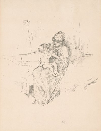 母と子 その１ 作： James Abbott McNeill Whistler