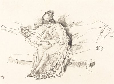 母と子 No.4 作： James Abbott McNeill Whistler