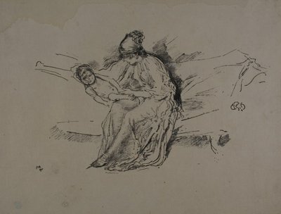 母と子 No.4 作： James Abbott McNeill Whistler