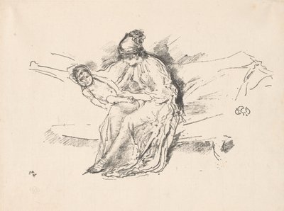 母と子 No.4 作： James Abbott McNeill Whistler