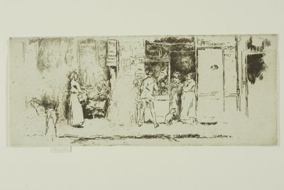 新聞屋、セーヌ通り 作： James Abbott McNeill Whistler