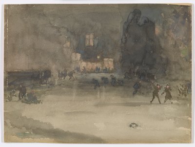 夜想曲: 冬のアムステルダム 作： James Abbott McNeill Whistler