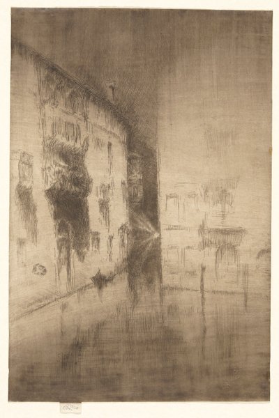 Nocturne: Palaces, from the Second Venice Set (A Set of 26 Etchings) より 作： James Abbott McNeill Whistler