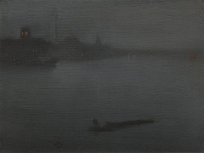 青と銀のノクターン 作： James Abbott McNeill Whistler