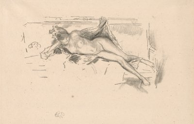 ヌードモデル リクライニング 作： James Abbott McNeill Whistler