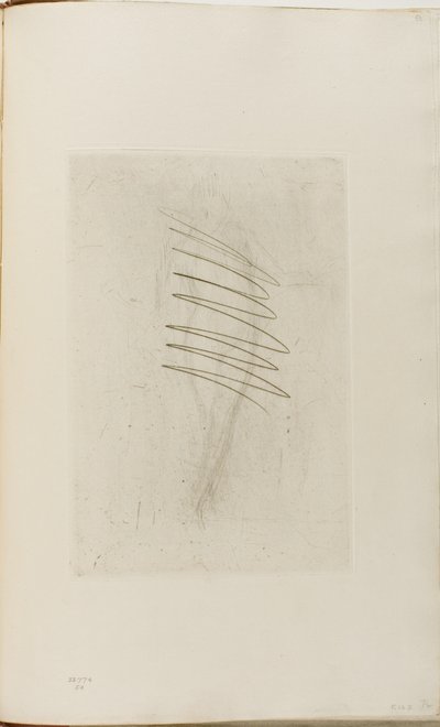裸の女性, 地位, 手, 上に, 腰 作： James Abbott McNeill Whistler