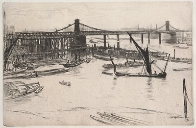 オールド・ハンガーフォード・ブリッジ 作： James McNeill Whistler