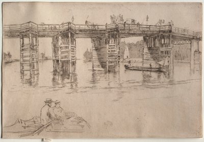 オールド・パットニー・ブリッジ 作： James McNeill Whistler