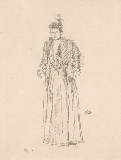 ポートレート スタディ: ミス シャーロット R. ウィリアムズ 作： James Abbott McNeill Whistler