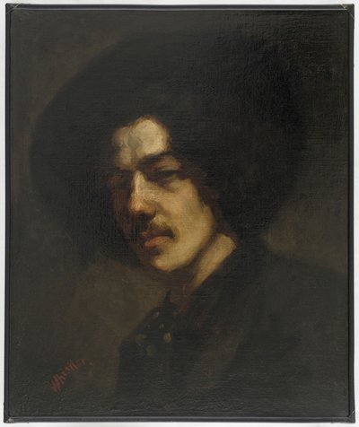 帽子をかぶったウィスラーの肖像 作： James Abbott McNeill Whistler