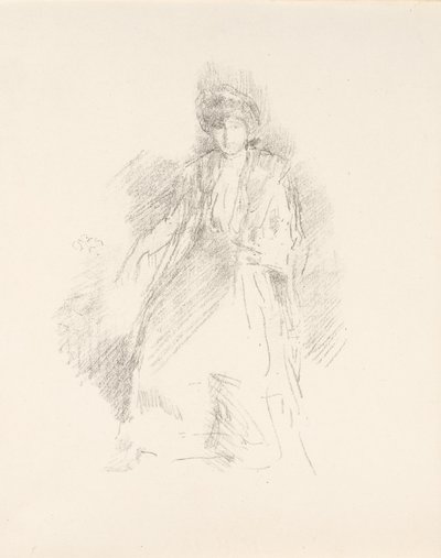 帽子をかぶった若い女性の肖像 [Miss Seaton] 作： James Abbott McNeill Whistler