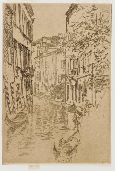 静かな運河 作： James Abbott McNeill Whistler