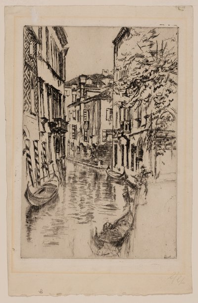 静かな運河 作： James McNeill Whistler