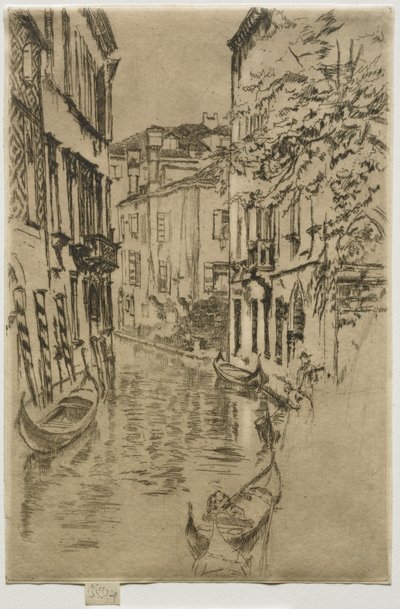 静かな運河 作： James McNeill Whistler