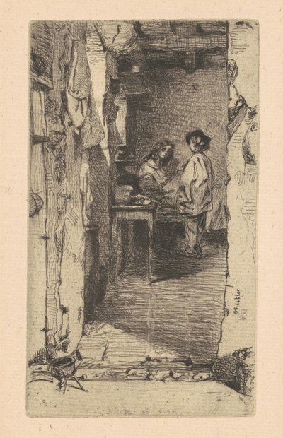 ラグピッカーズ、ムフタール地区、パリ 作： James Abbott McNeill Whistler