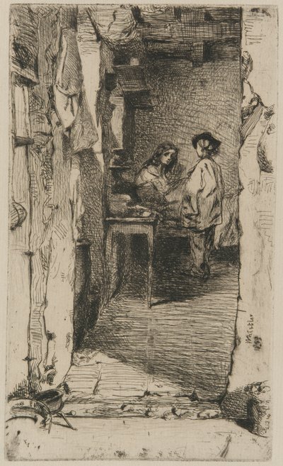 ラグピッカーズ、ムフタール地区、パリ 作： James Abbott McNeill Whistler