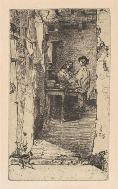 ラグピッカーズ、ムフタール地区、パリ 作： James Abbott McNeill Whistler